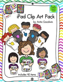 Going 1:1-New ipad Cute Kids clip art set 2