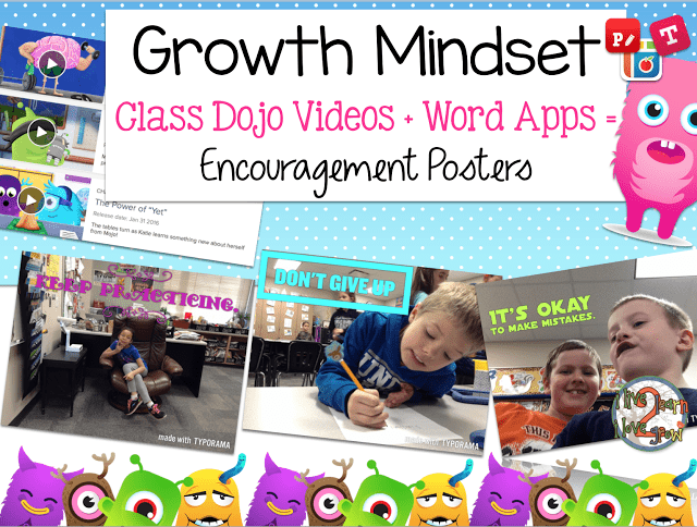 Class Dojo Videos+Word Apps= Encouragement Posters 1