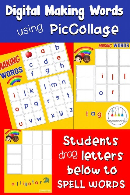 Making Words with Pic Collage 8