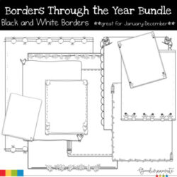 Borders Bundle Through the Year Black and White