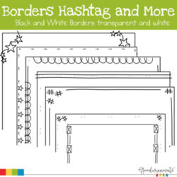 Borders Hashtag and More Black and White