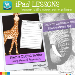 iPad Lessons Animal Facts | Research and Digital Mini Poster