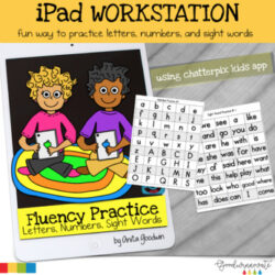 iPad Technology Workstation Letters | Numbers | and Sight Word Fluency