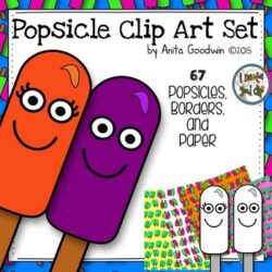 Popsicle Clip Art Paper and Borders