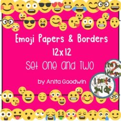 Emoji Paper and Borders 12 x 12 - Bundle Set 1 and 2