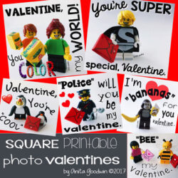 Square Printable PHOTO VALENTINES