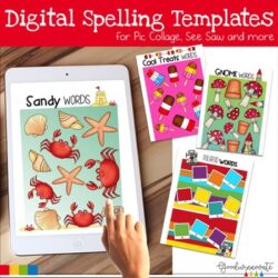Digital Spelling Activities Practice Templates