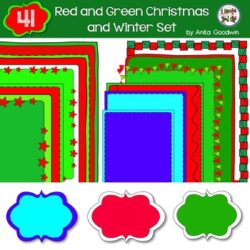 Pages and Borders and Toppers Christmas Themed