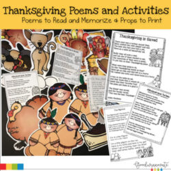 Thanksgiving Poem Activities | Turkeys | Thanksgiving | Pilgrims and Indians