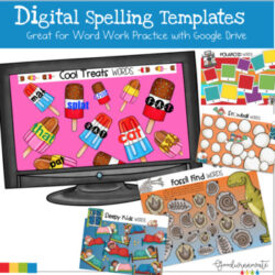 Digital Spelling Activity Templates for Google Drive Distance Learning