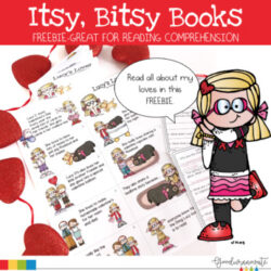 Reading Comprehension Mini Book for Younger Students Valentines Themed