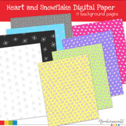 Hearts and Snowflake Paper Freebie