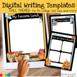 Digital Writing Templates for Pic Collage | Fall Themed