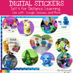 Digital Stickers for Distance Learning Set 4
