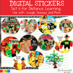 Digital Stickers for Distance Learning Set 5