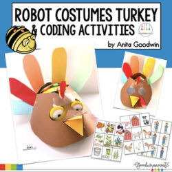 Turkey Robot Costume and Coding Activities