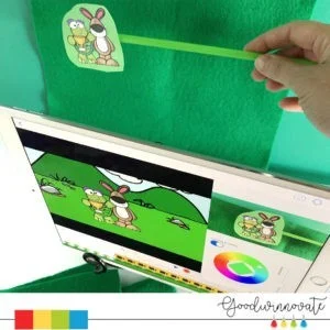 10 ideas for Mini Green Screens 6 tortoise and hare readers theater in front of felt mini green screen